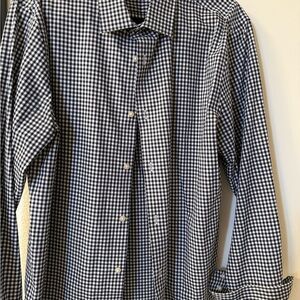 Men's Black and White Checkered Shirt